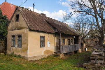 Fototapeta na wymiar An historic building in the small village of Cigoc Village in Sisak-Moslavina County, central Croatia