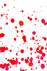 Watercolour Coloured Paint Drips Splatters and spots for Background