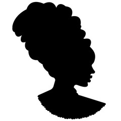 Portrait of beautiful African woman with earring (profile view)