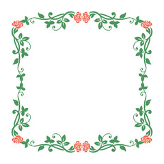 Fototapeta premium Vector illustration various forms of beautiful flower frame variations hand drawn