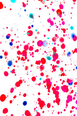 Watercolour Coloured Paint Drips Splatters and spots for Background