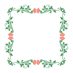 Vector illustration various forms of beautiful flower frame variations hand drawn