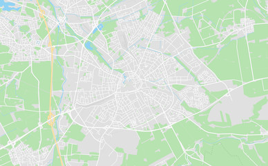 Paderborn, Germany downtown street map