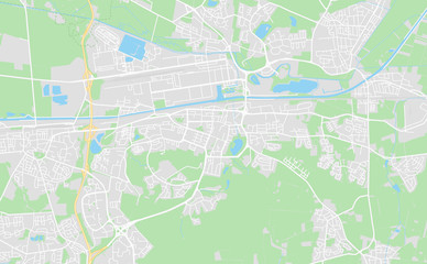 Wolfsburg, Germany downtown street map