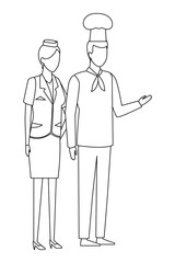 Jobs and professions avatar in black and white