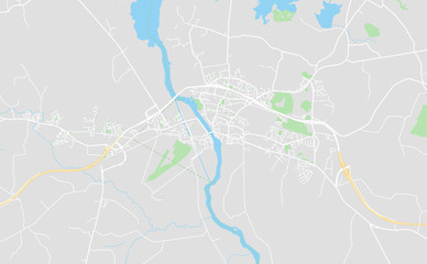 Athlone, Ireland downtown street map