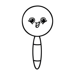 line drawing cartoon magnifying glass