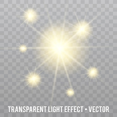 Vector light Glitter particles Effect on transparent Background.