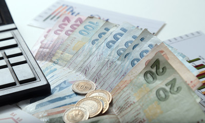 Turkish Lira banknotes 