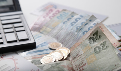 Turkish Lira banknotes 