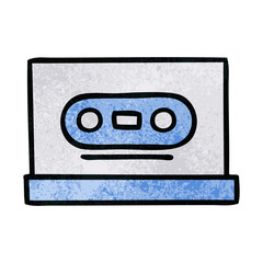 Obraz premium retro grunge texture cartoon retro cassette