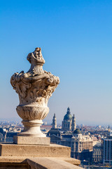 Fototapeta na wymiar View from above on St. Stephen Basilica in Budapest