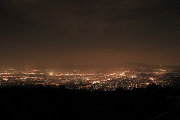 山頂からの美しい夜景
