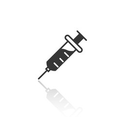Fototapeta premium solid icons for Syringe and shadow,vector illustrations