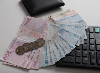 Turkish Lira banknotes 