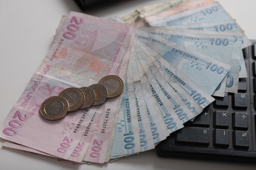 Turkish Lira banknotes 