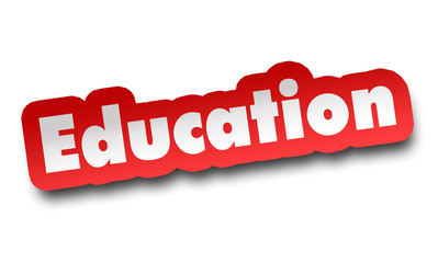 education concept 3d illustration isolated