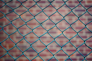 Fototapeta premium fence on a background of blue sky