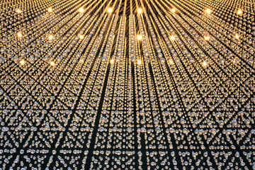 Luxury chandelier pattern decoration in hotel