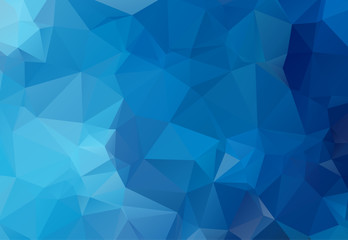 Obraz premium Blue Polygonal Mosaic Background. geometric pattern, triangles background. Creative Business Design Templates. Vector illustration.
