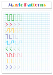 Continue the pattern with crayons or felt-tip pens