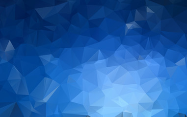 DARK BLUE Low poly crystal background. Polygon design pattern. Low poly vector illustration, low polygon background.