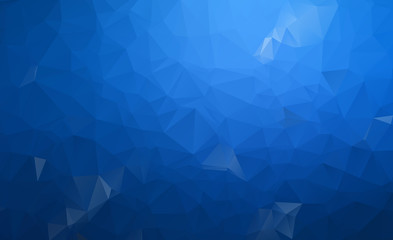 Dark blue polygonal illustration, which consist of triangles. Geometric background in Origami style with gradient. Triangular design for your business.