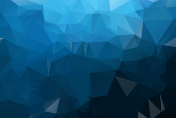 Blue polygonal illustration, which consist of triangles. Geometric background in Origami style with gradient. Triangular design for your business.
