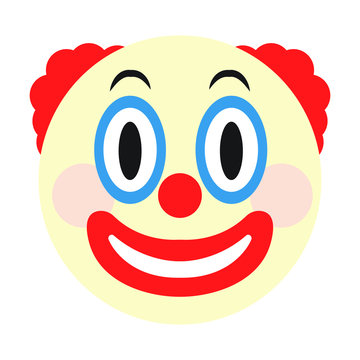 Clown face emoji vector