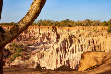 Marafa Canyon in Kenya, Africa - with blue sky