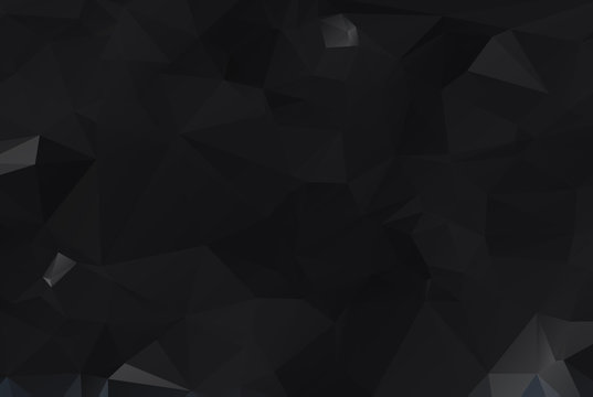 Black Polygonal Mosaic Background. geometric pattern, triangles background. Creative Business Design Templates. Vector illustration. © ImagineWorld