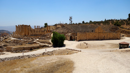 Gerasa oder Jerasch in Jordanien, Römische Ruinen, Römische Stadt
