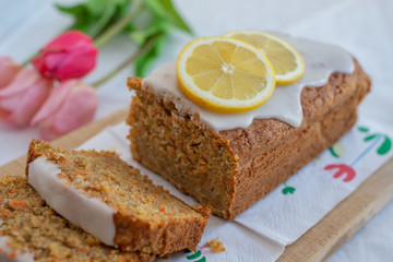 Carrot Cake with lemon glaze