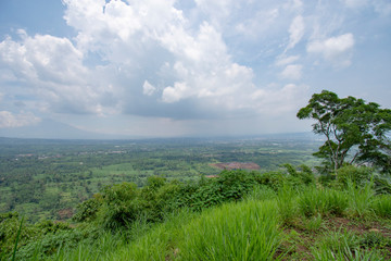 Natural view of the poor city of Java, Indonesia