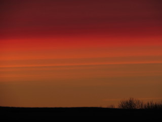 Crimson sunset.