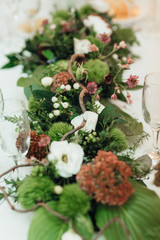 Banquet hall for weddings with decorative elements