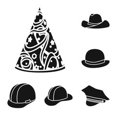 Naklejka premium Vector design of beanie and beret symbol. Set of beanie and napper stock symbol for web.