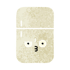 retro illustration style cartoon fridge freezer