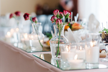 Banquet hall for weddings with decorative elements