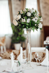 Banquet hall for weddings with decorative elements