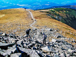Descent from the mountain
