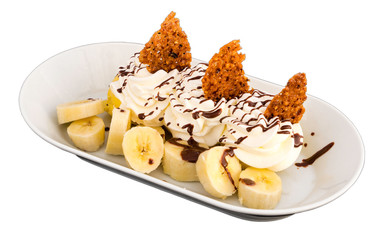 Bananensplitt freigestellt