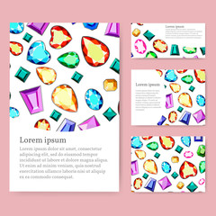 A set of cards with multi-colored diamonds.