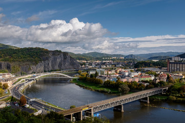 Fototapeta na wymiar Elbe river, Ústí nad Labem