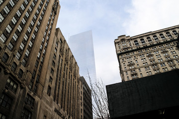 Fototapeta na wymiar Skyscrapers in the downtown district of New York