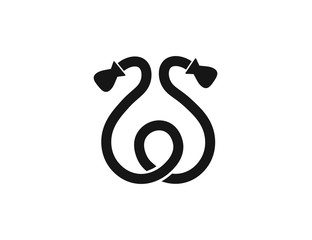 Skipping rope vector web icon isolated on white background, EPS 10, top view