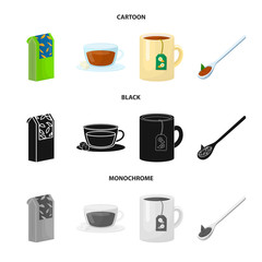 Vector design of healthy and floral  symbol. Set of healthy and gradient vector icon for stock.