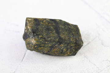 Natural mineral stone - piece of Serpentine, Lizardite gemstone from Bajenovo, Ural, Russia on...