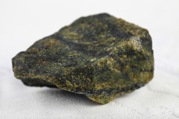 Natural mineral stone - piece of Serpentine, Lizardite gemstone from Bajenovo, Ural, Russia on...