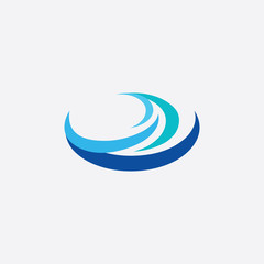 wave icon water logo element